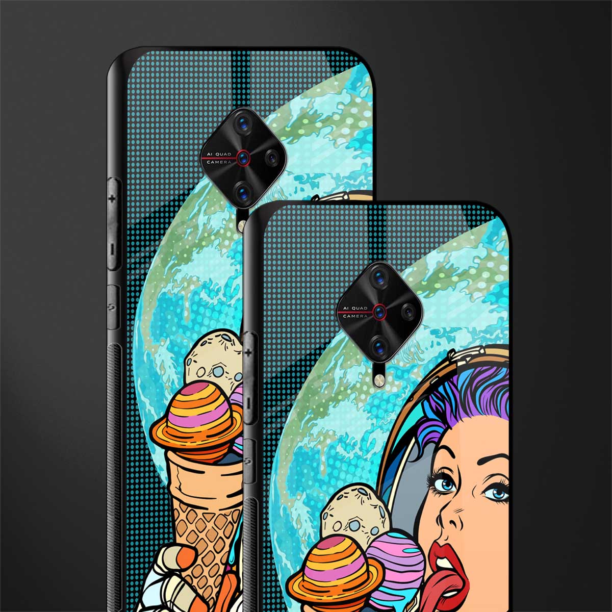 dessert space glass case for vivo s1 pro image-2