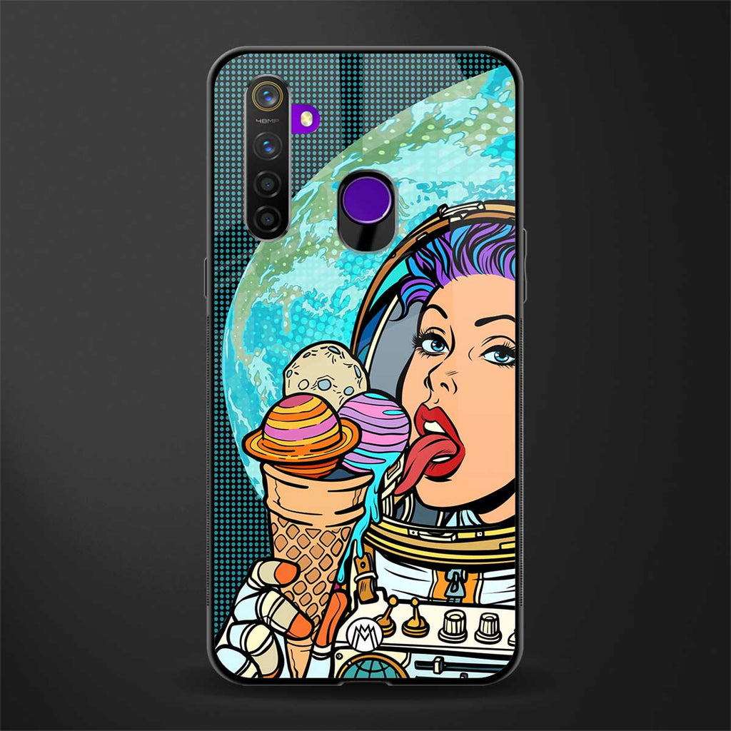 dessert space glass case for realme 5 image
