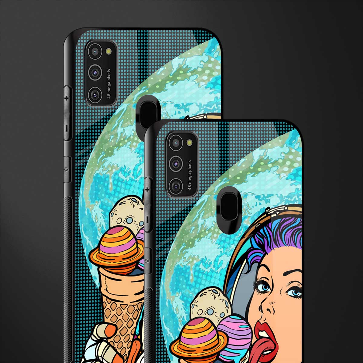 dessert space glass case for samsung galaxy m30s image-2