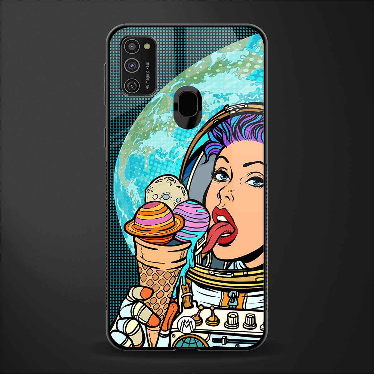 dessert space glass case for samsung galaxy m30s image