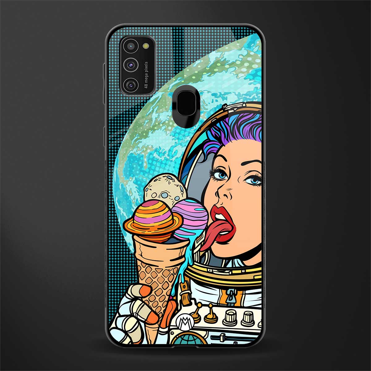 dessert space glass case for samsung galaxy m21 image