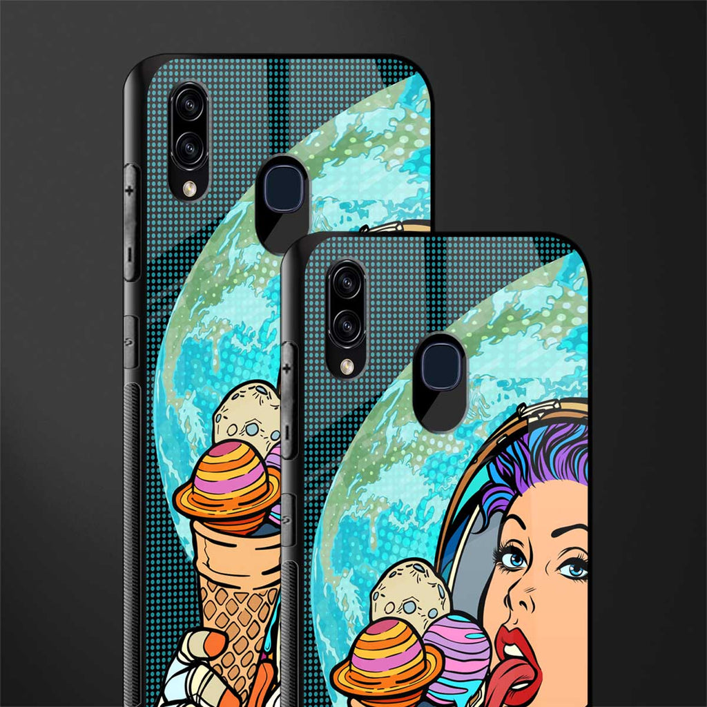 dessert space glass case for samsung galaxy m10s image-2