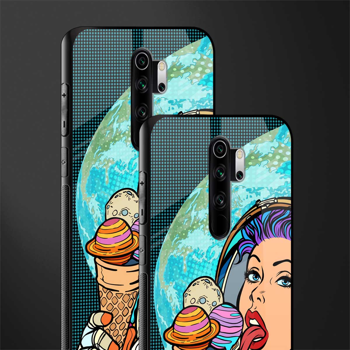 dessert space glass case for redmi note 8 pro image-2