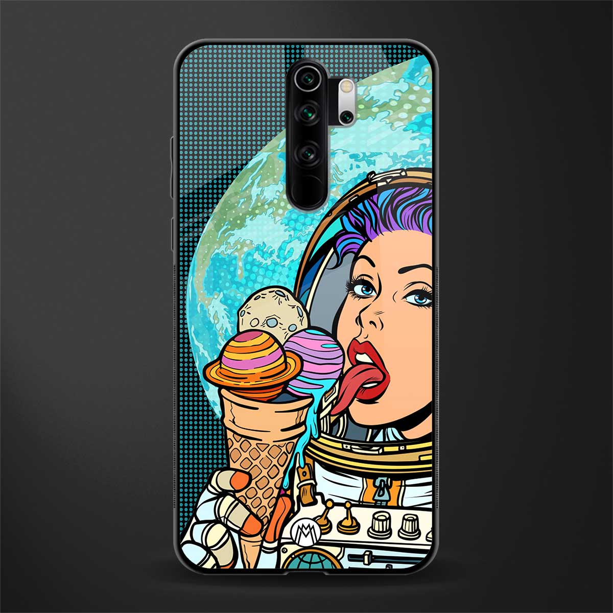 dessert space glass case for redmi note 8 pro image
