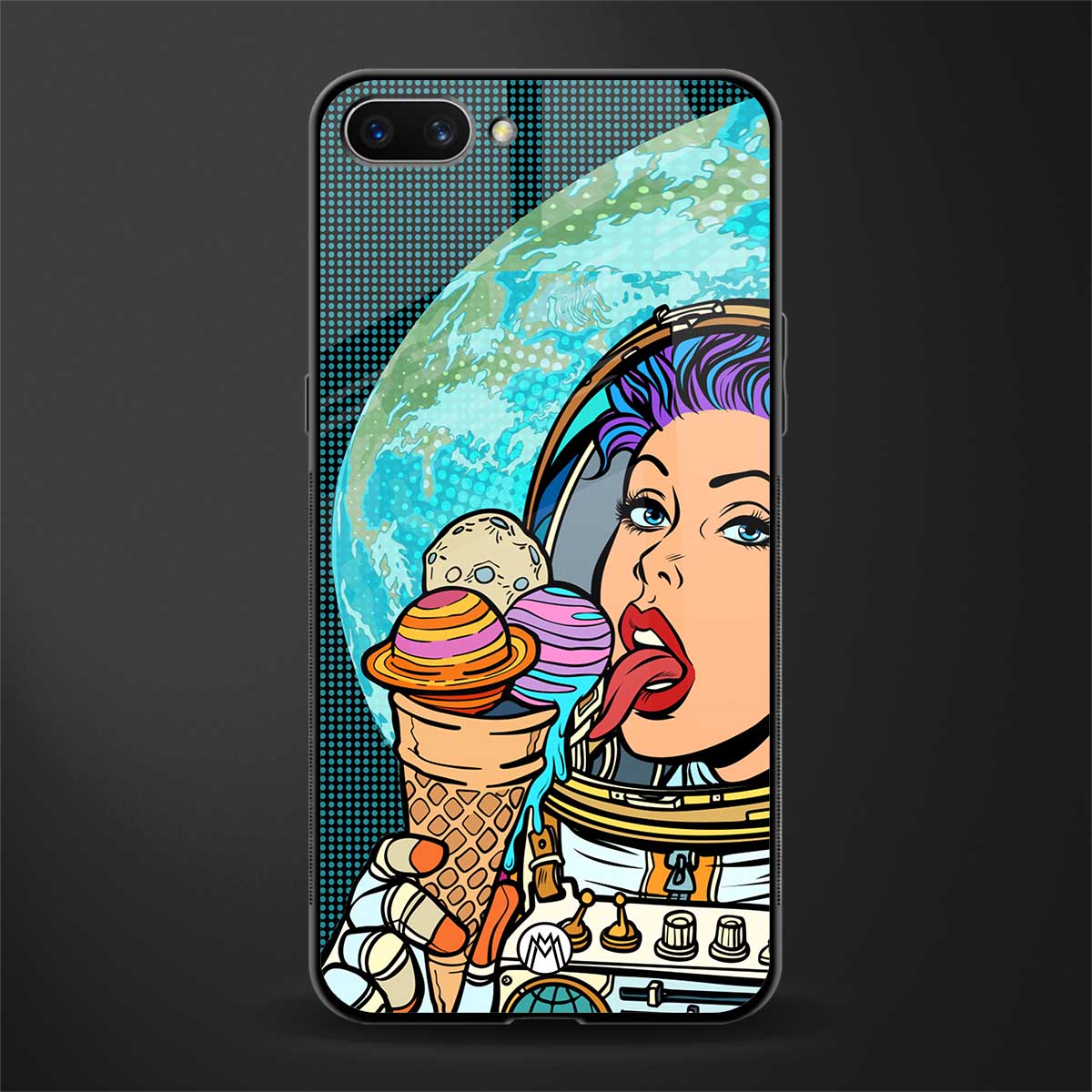 dessert space glass case for realme c1 image