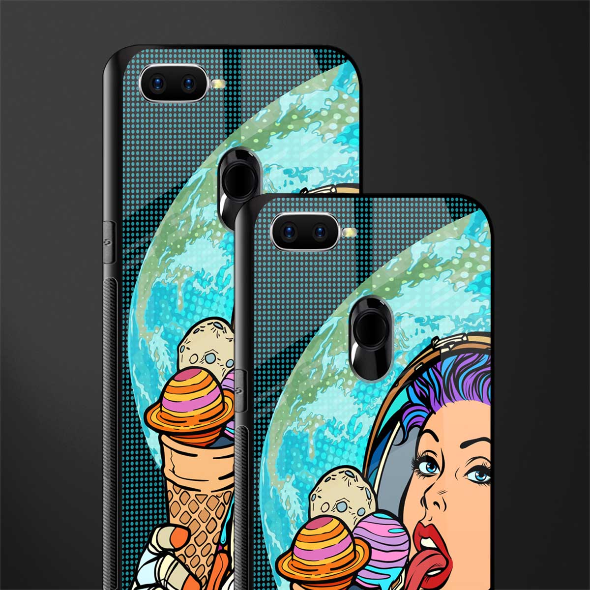 dessert space glass case for oppo a5s image-2