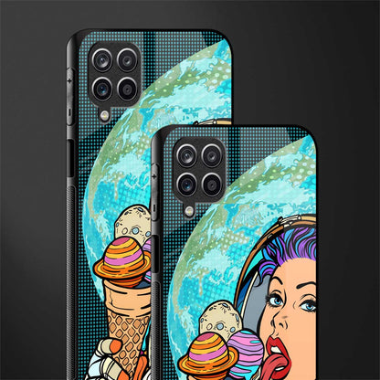 dessert space back phone cover | glass case for samsung galaxy a22 4g