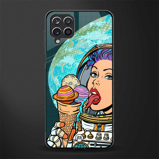 dessert space back phone cover | glass case for samsung galaxy a22 4g