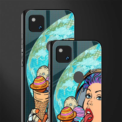 dessert space back phone cover | glass case for google pixel 4a 4g