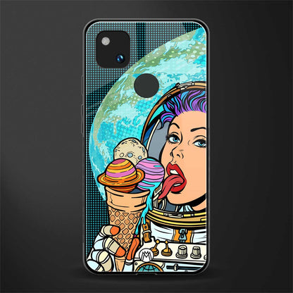 dessert space back phone cover | glass case for google pixel 4a 4g