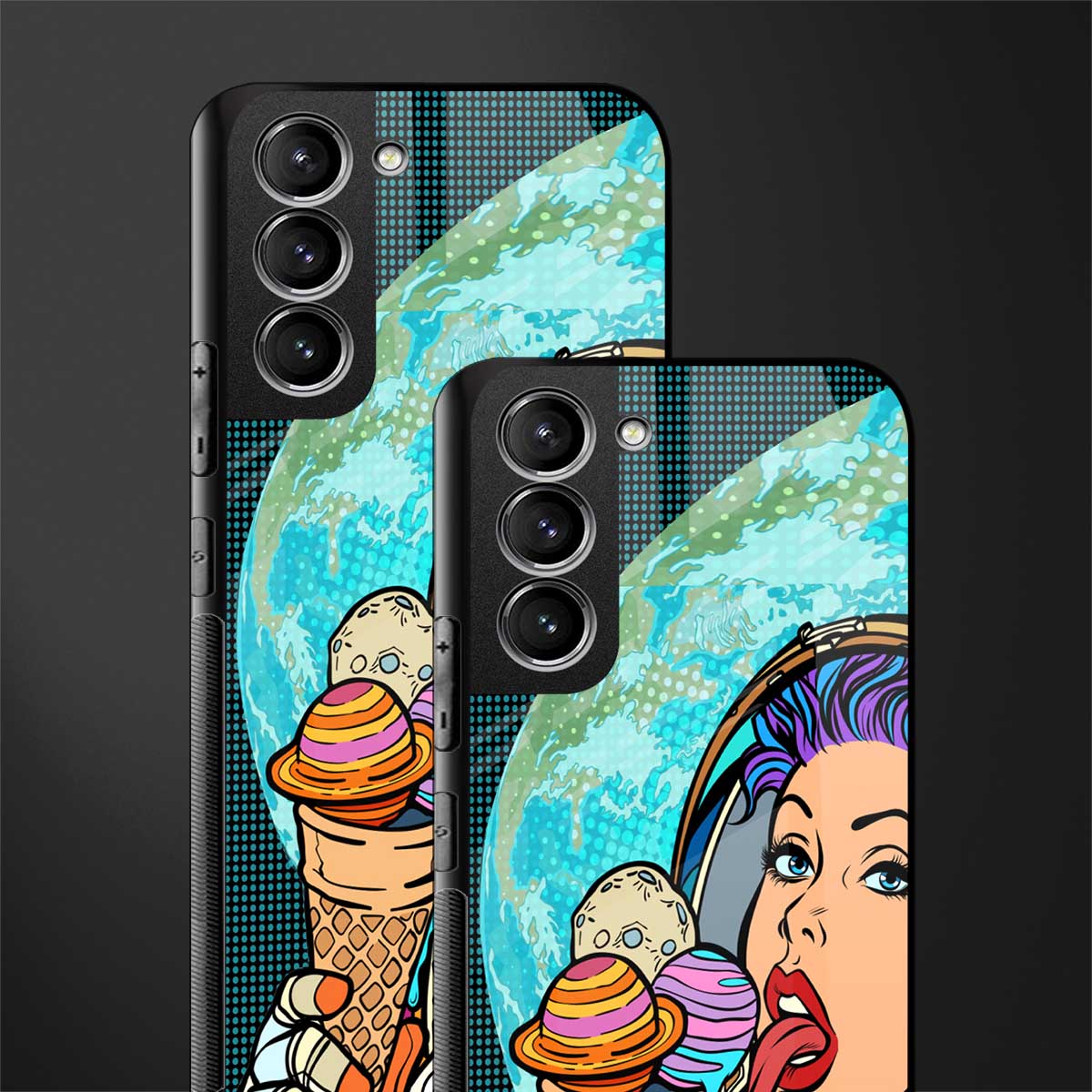 dessert space glass case for samsung galaxy s21 fe 5g image-2