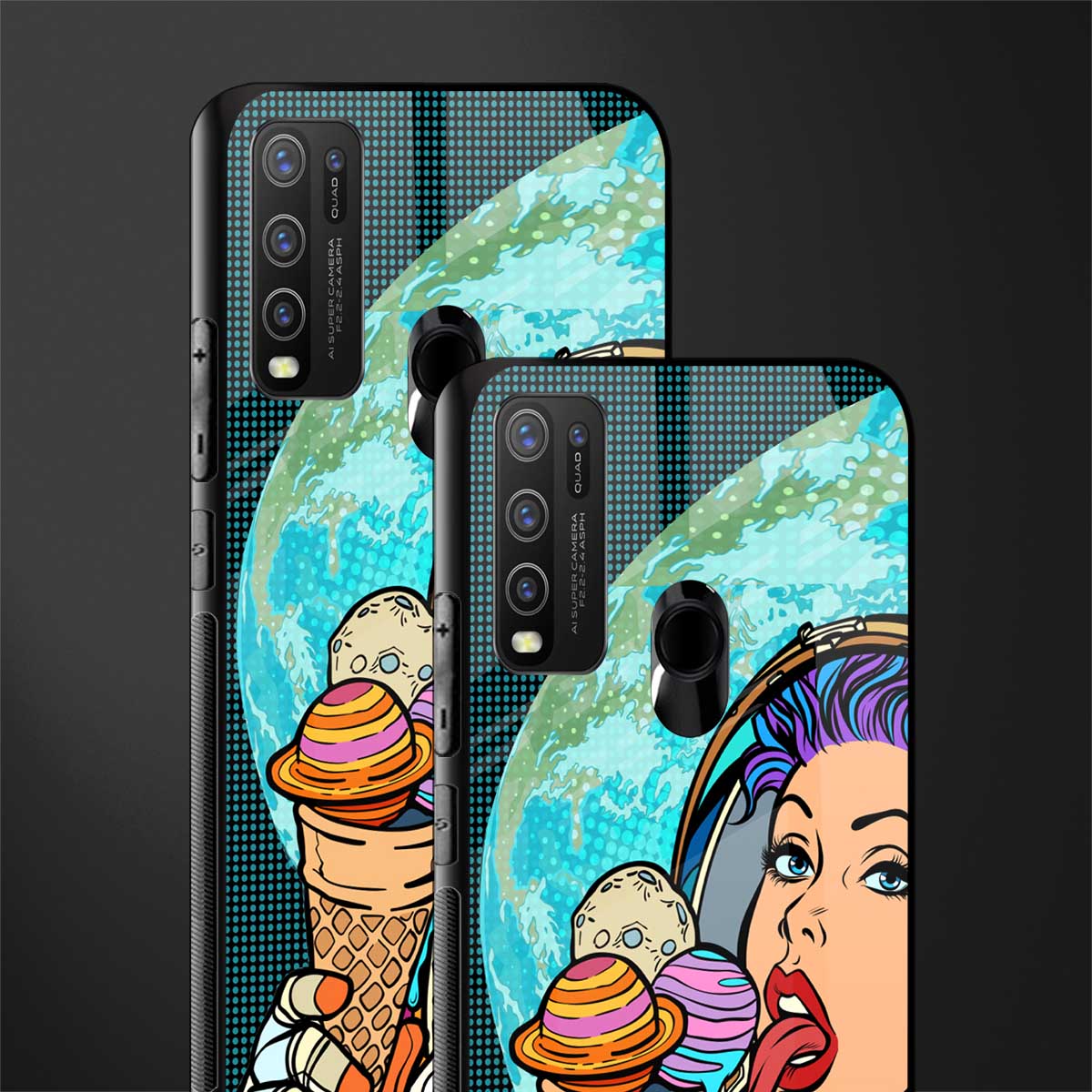 dessert space glass case for vivo y50 image-2