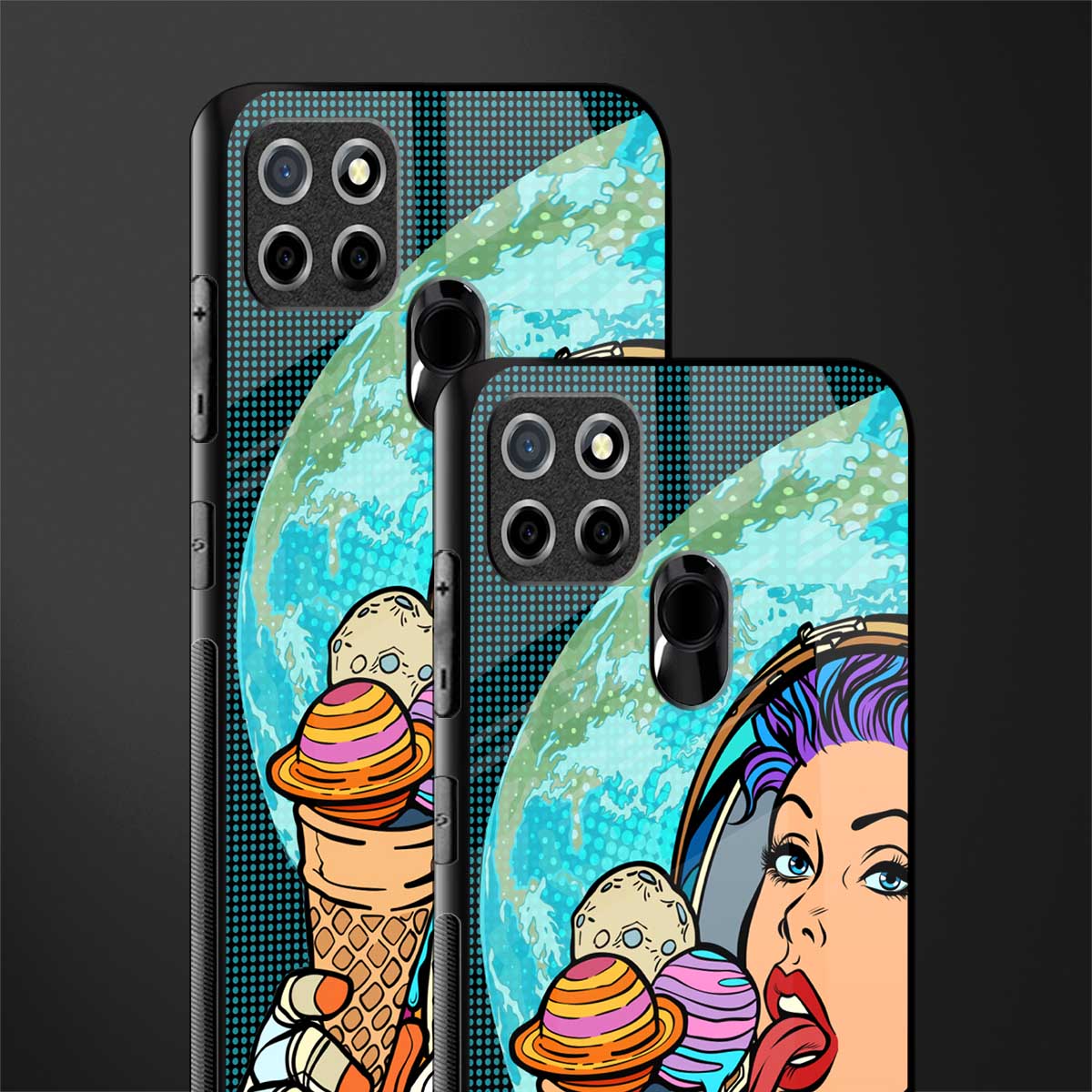 dessert space glass case for realme narzo 30a image-2