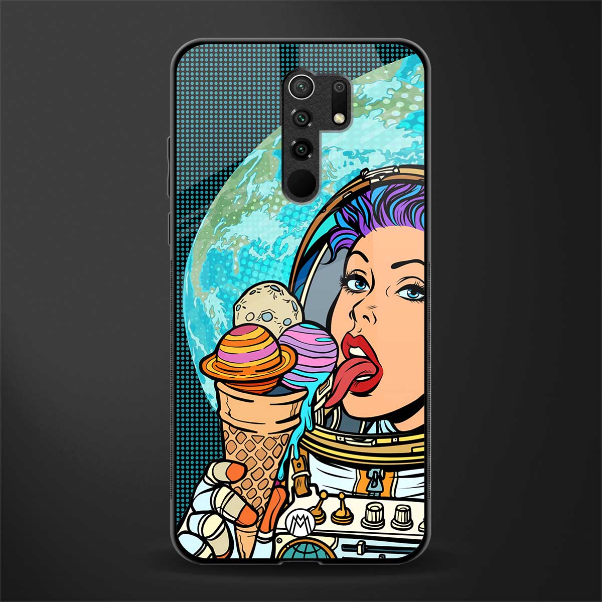 dessert space glass case for poco m2 image