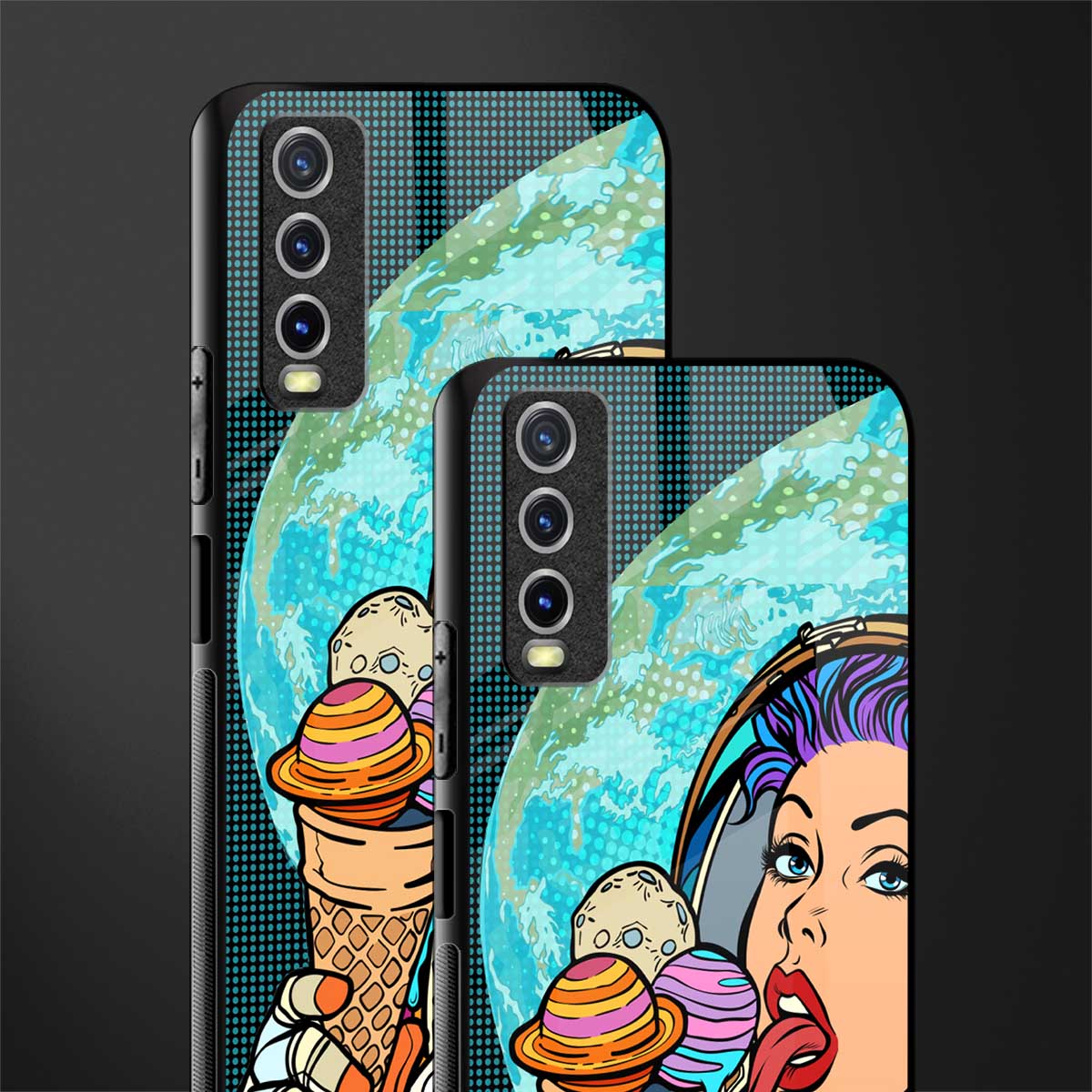 dessert space glass case for vivo y20 image-2
