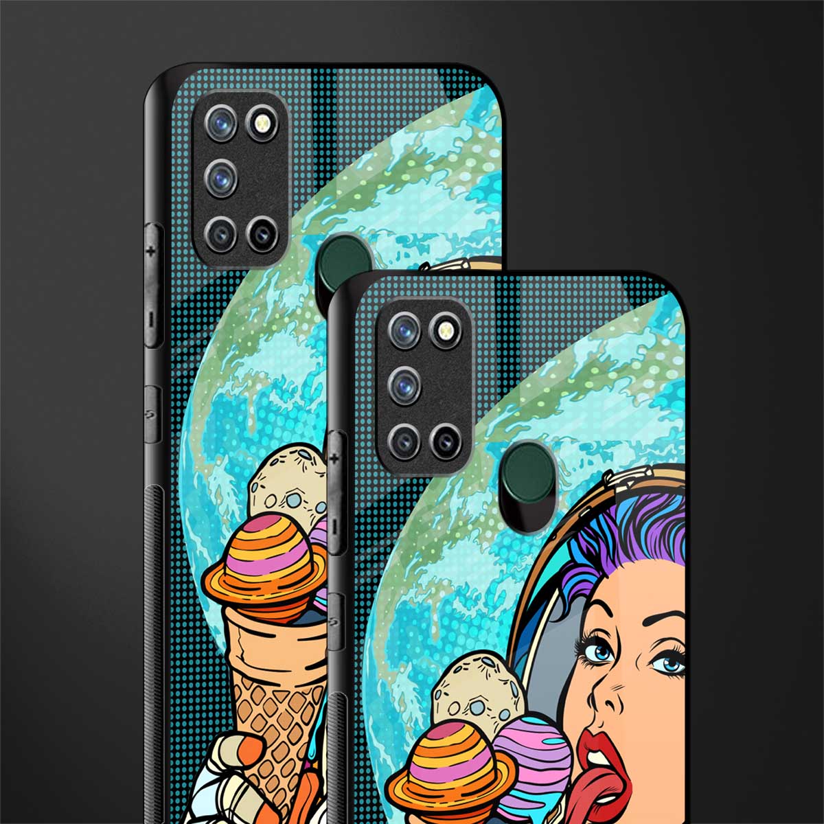 dessert space glass case for realme 7i image-2