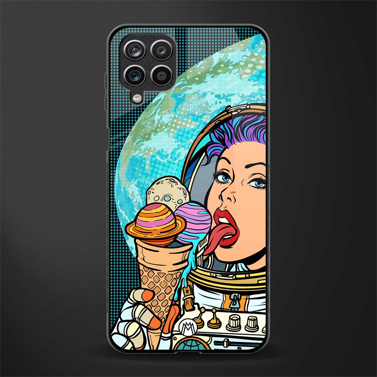 dessert space glass case for samsung galaxy m12 image