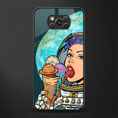 dessert space glass case for poco x3 pro image