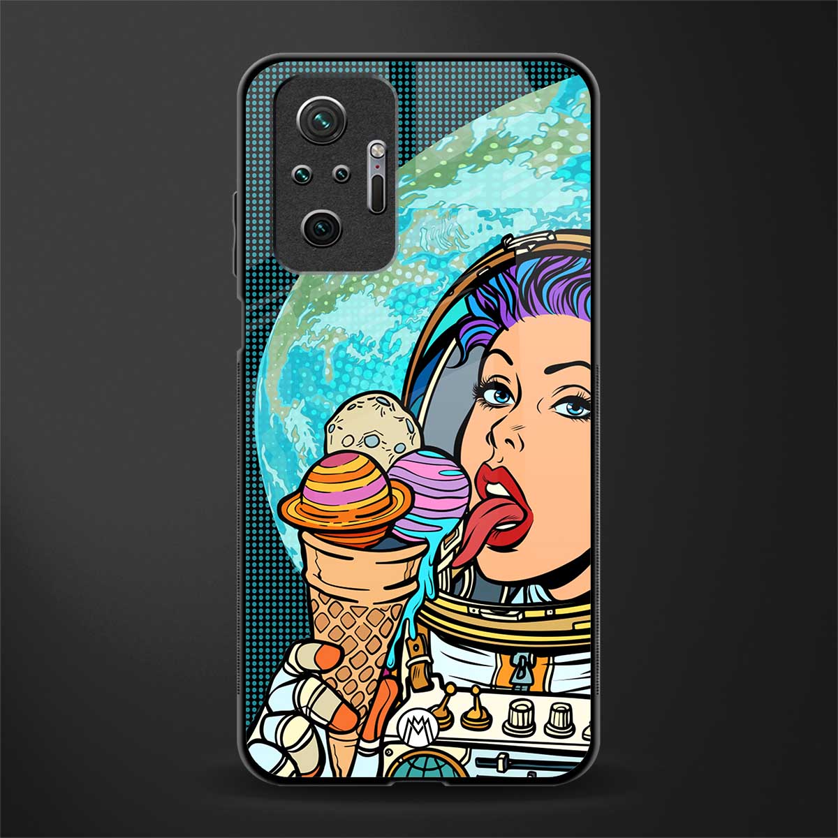 dessert space glass case for redmi note 10 pro image