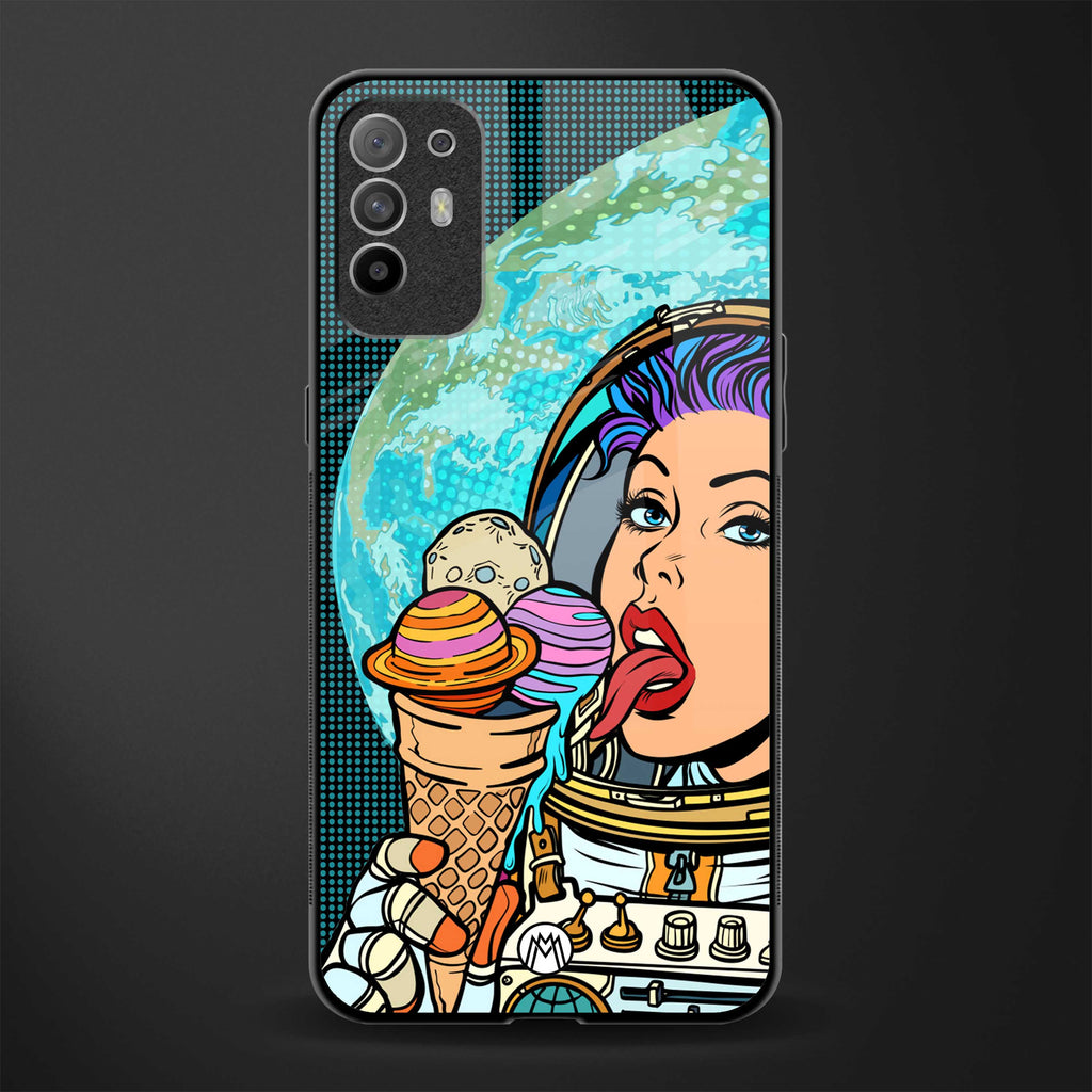 dessert space glass case for oppo f19 pro plus image