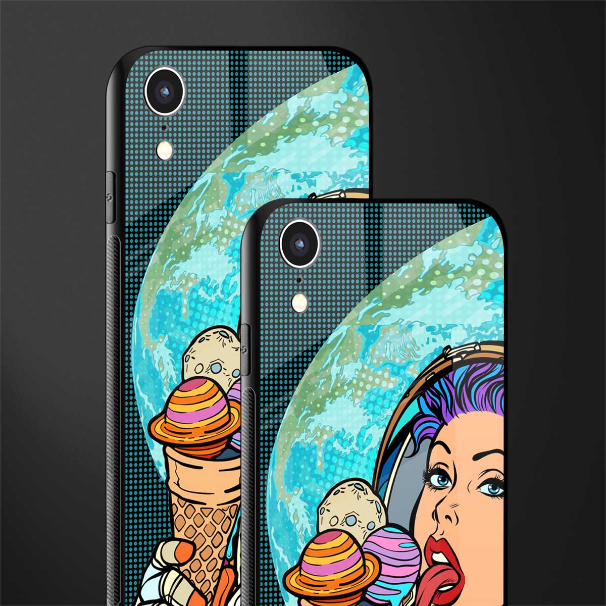 dessert space glass case for iphone xr image-2