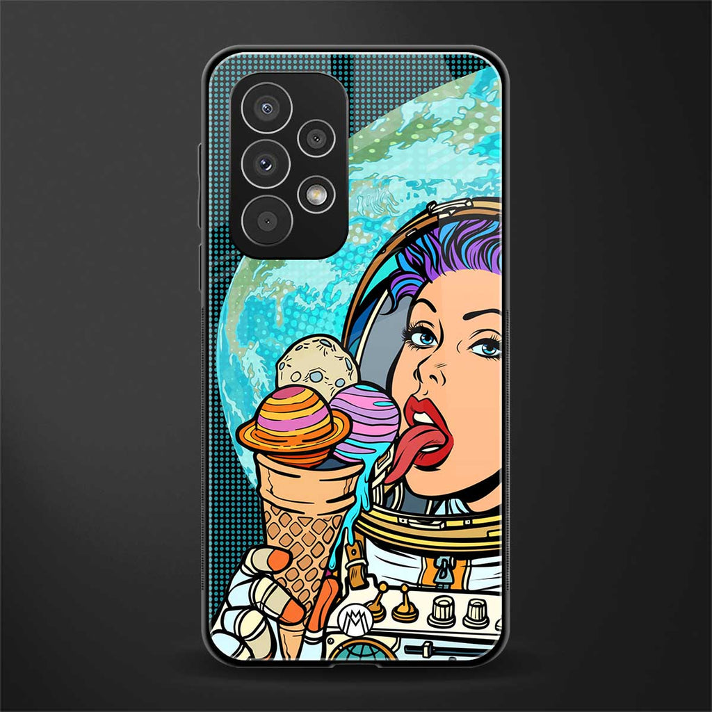 dessert space back phone cover | glass case for samsung galaxy a73 5g