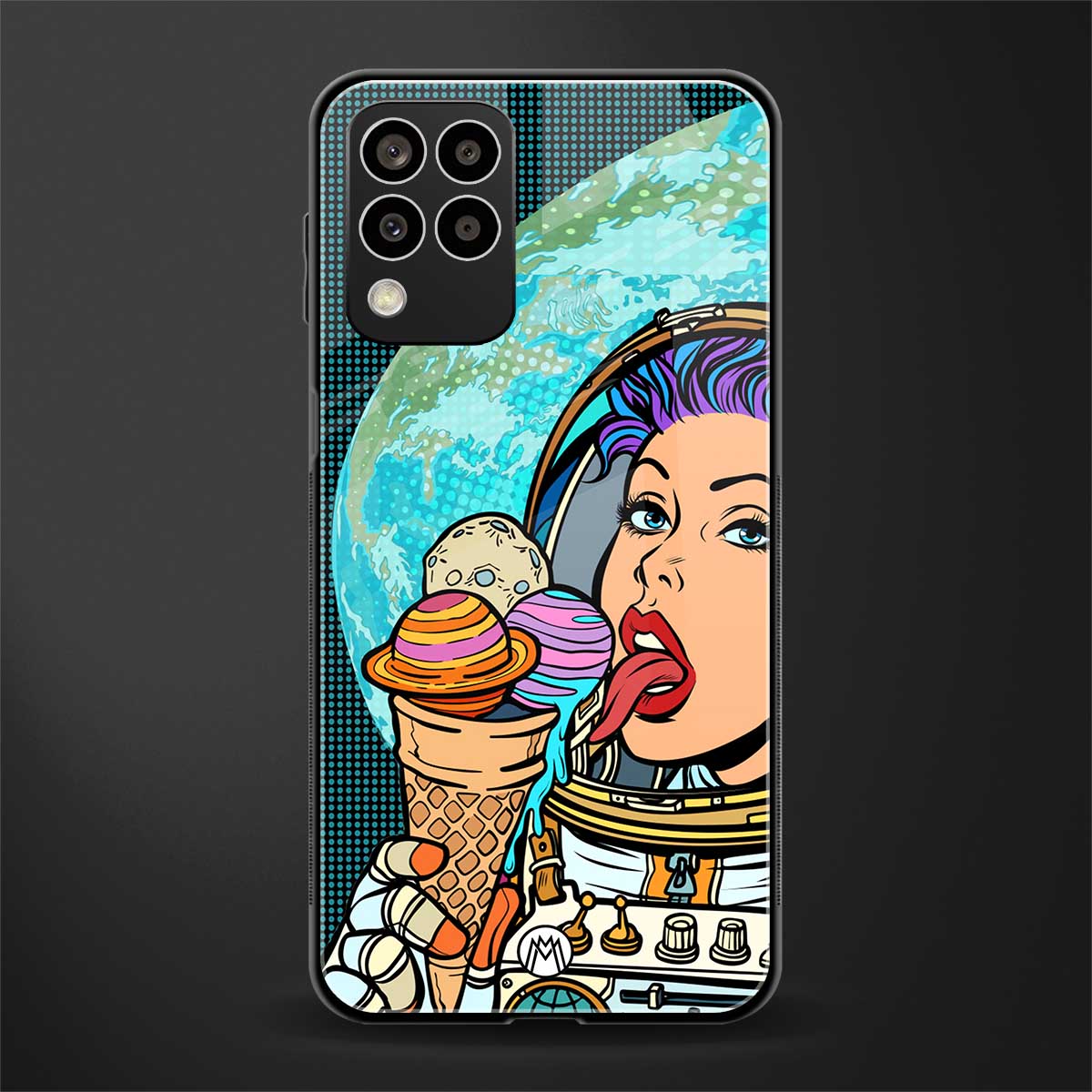 dessert space back phone cover | glass case for samsung galaxy m33 5g