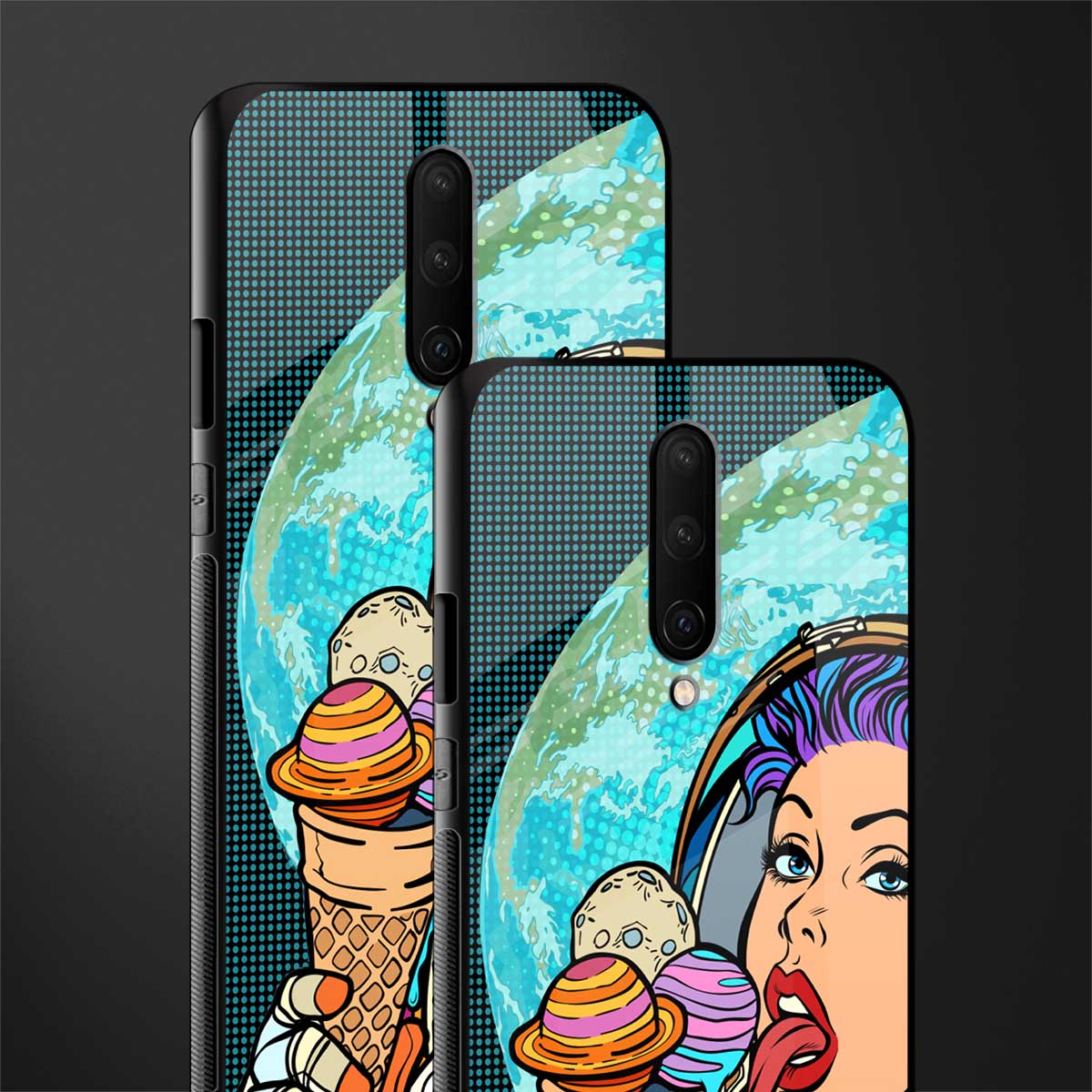 dessert space glass case for oneplus 7 pro image-2