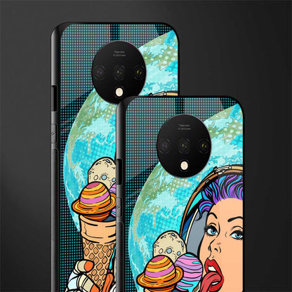 dessert space glass case for oneplus 7t image-2