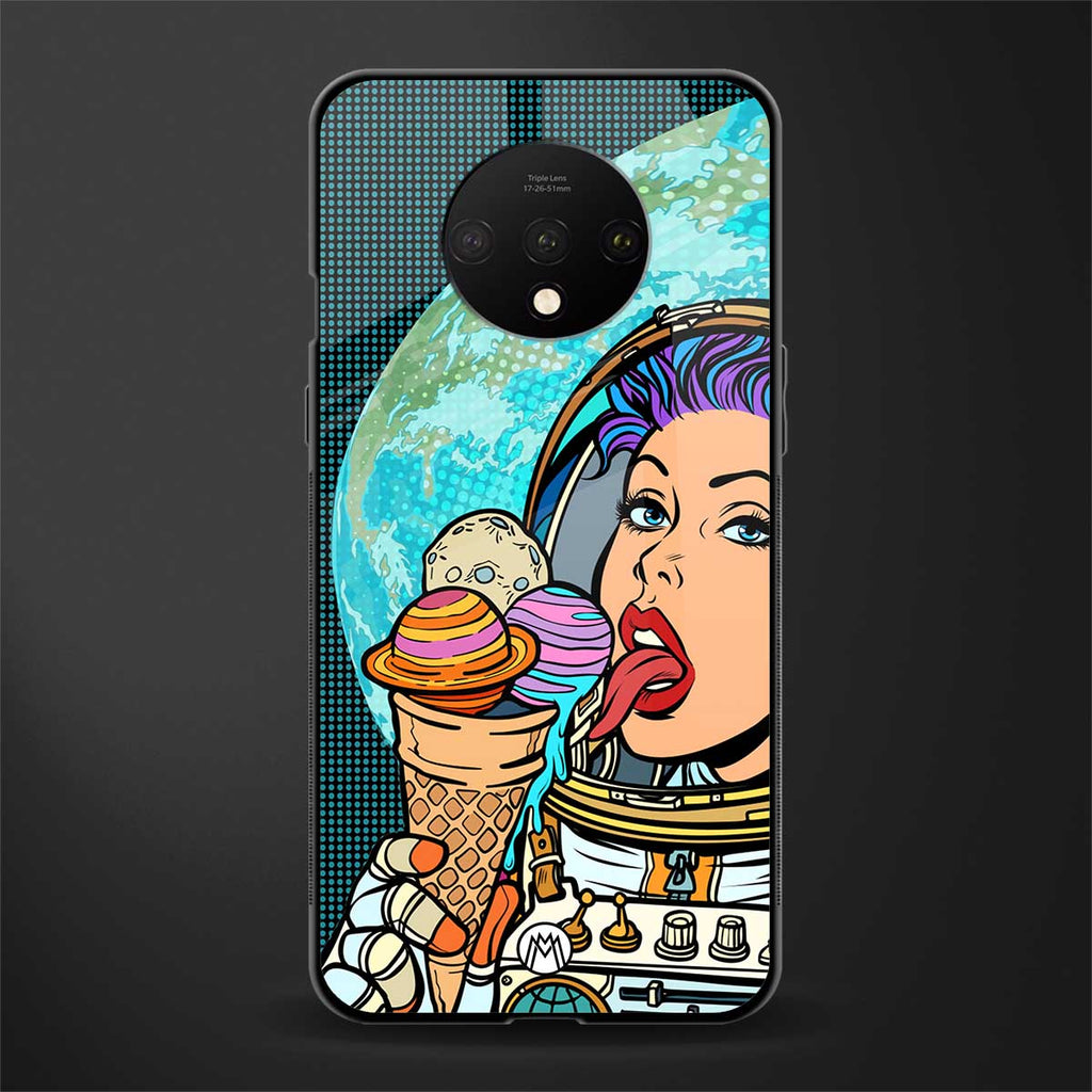 dessert space glass case for oneplus 7t image