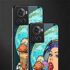 dessert space back phone cover | glass case for oneplus 10r 5g