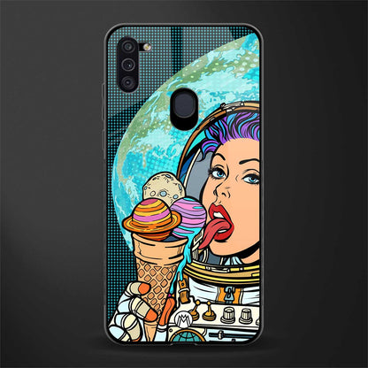 dessert space glass case for samsung galaxy m11 image