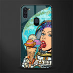 dessert space glass case for samsung a11 image