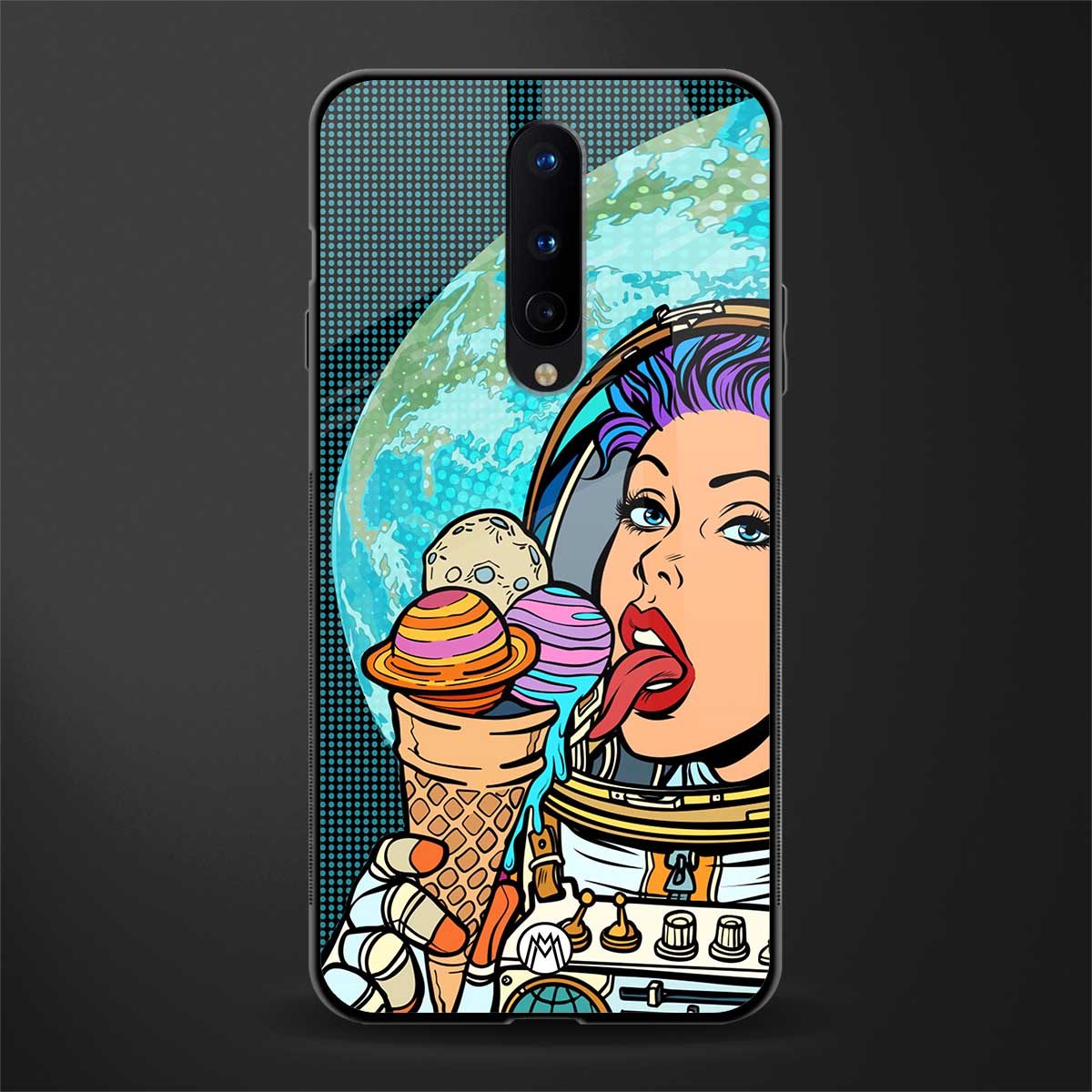 dessert space glass case for oneplus 8 image