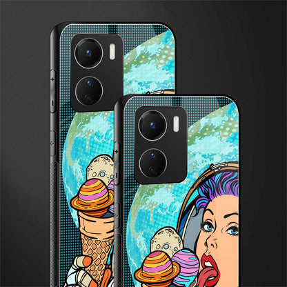 dessert space back phone cover | glass case for vivo y16