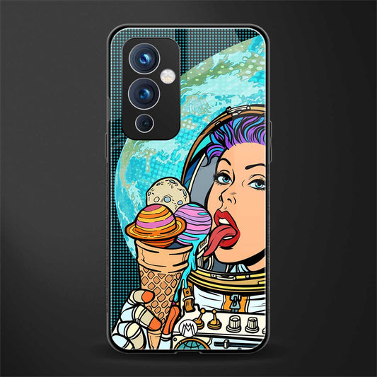 dessert space back phone cover | glass case for oneplus 9