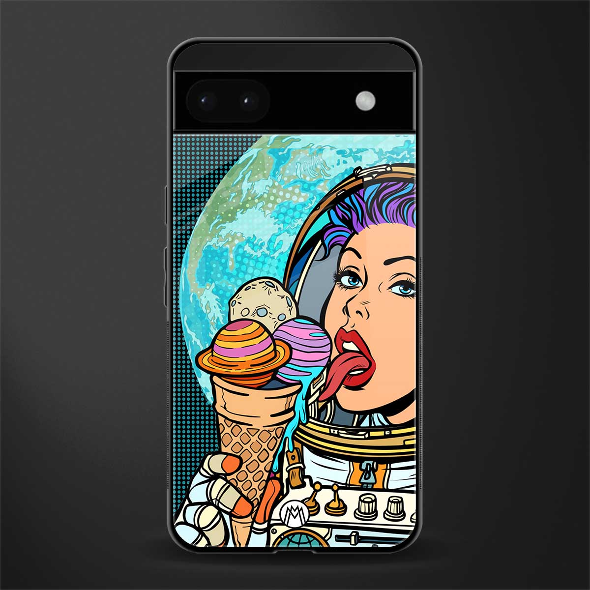 dessert space back phone cover | glass case for google pixel 6a