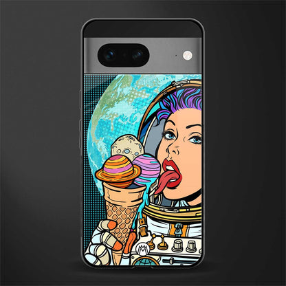 dessert space back phone cover | glass case for google pixel 7