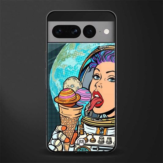 dessert space back phone cover | glass case for google pixel 7 pro