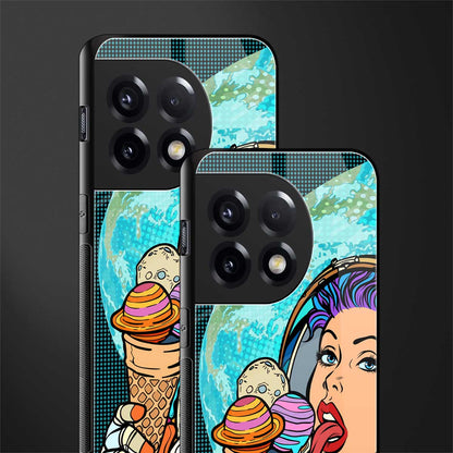 dessert space back phone cover | glass case for oneplus 11r