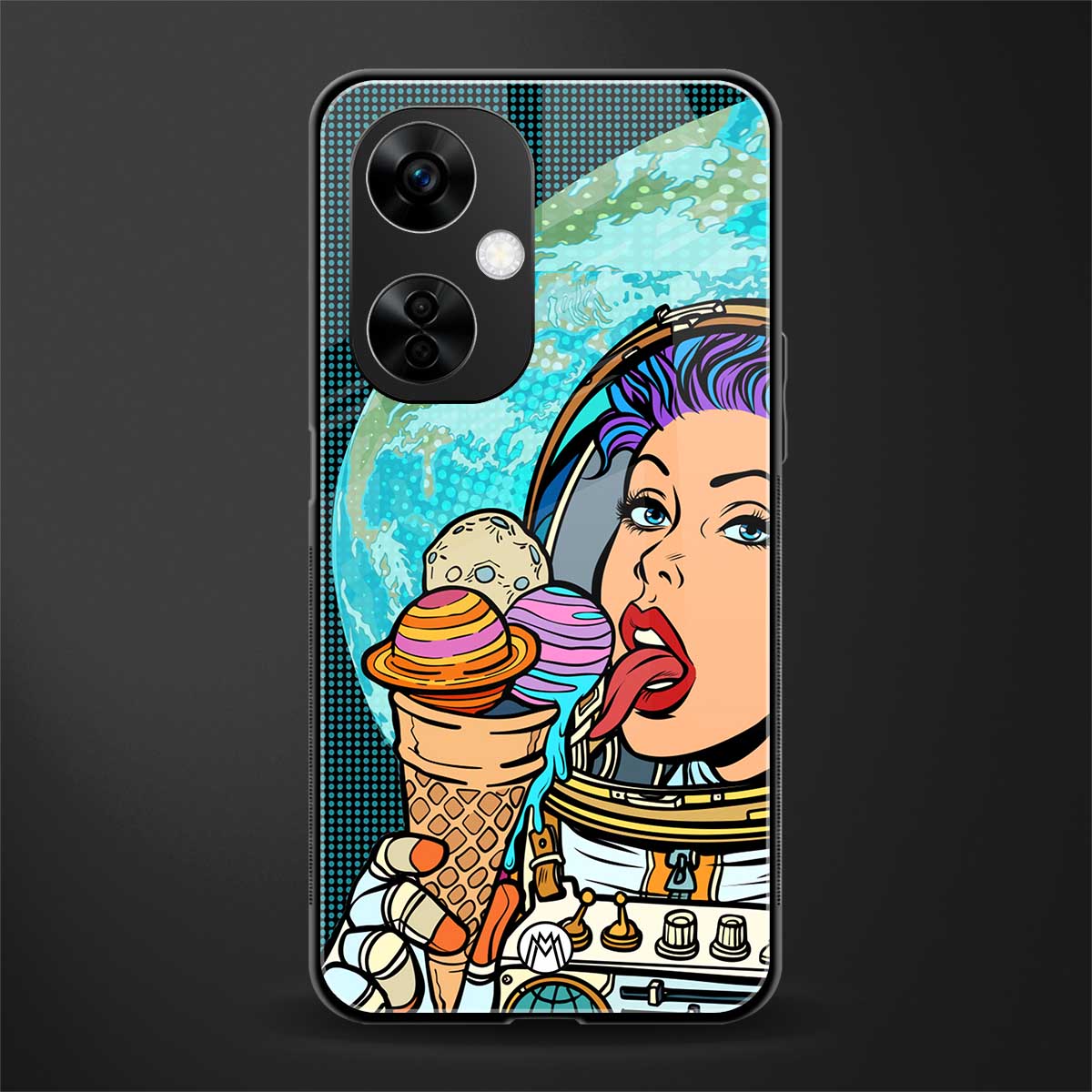 dessert space back phone cover | glass case for oneplus nord ce 3 lite