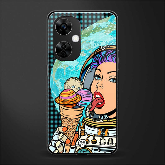 dessert space back phone cover | glass case for oneplus nord ce 3 lite