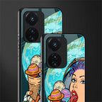 dessert space back phone cover | glass case for vivo t1 44w 4g