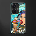 dessert space back phone cover | glass case for vivo t1 44w 4g