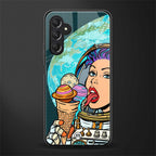 dessert space back phone cover | glass case for samsun galaxy a24 4g