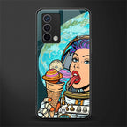 dessert space back phone cover | glass case for oppo a74 4g