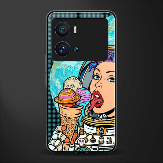 dessert space back phone cover | glass case for iQOO 9 Pro