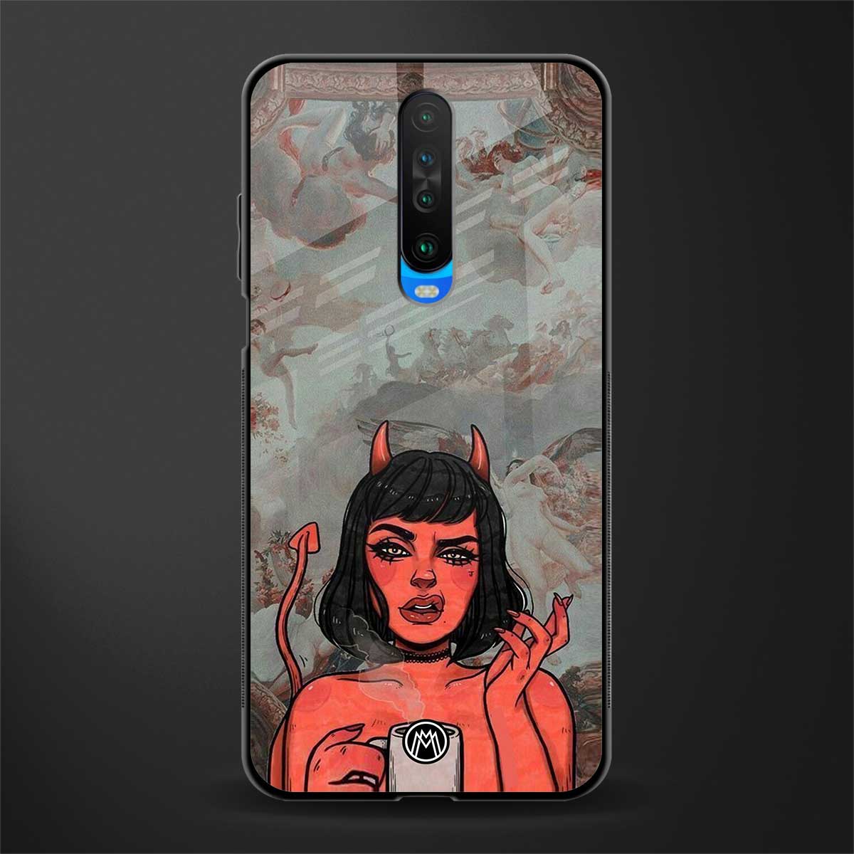 devil buys mymerchandize glass case for poco x2 image