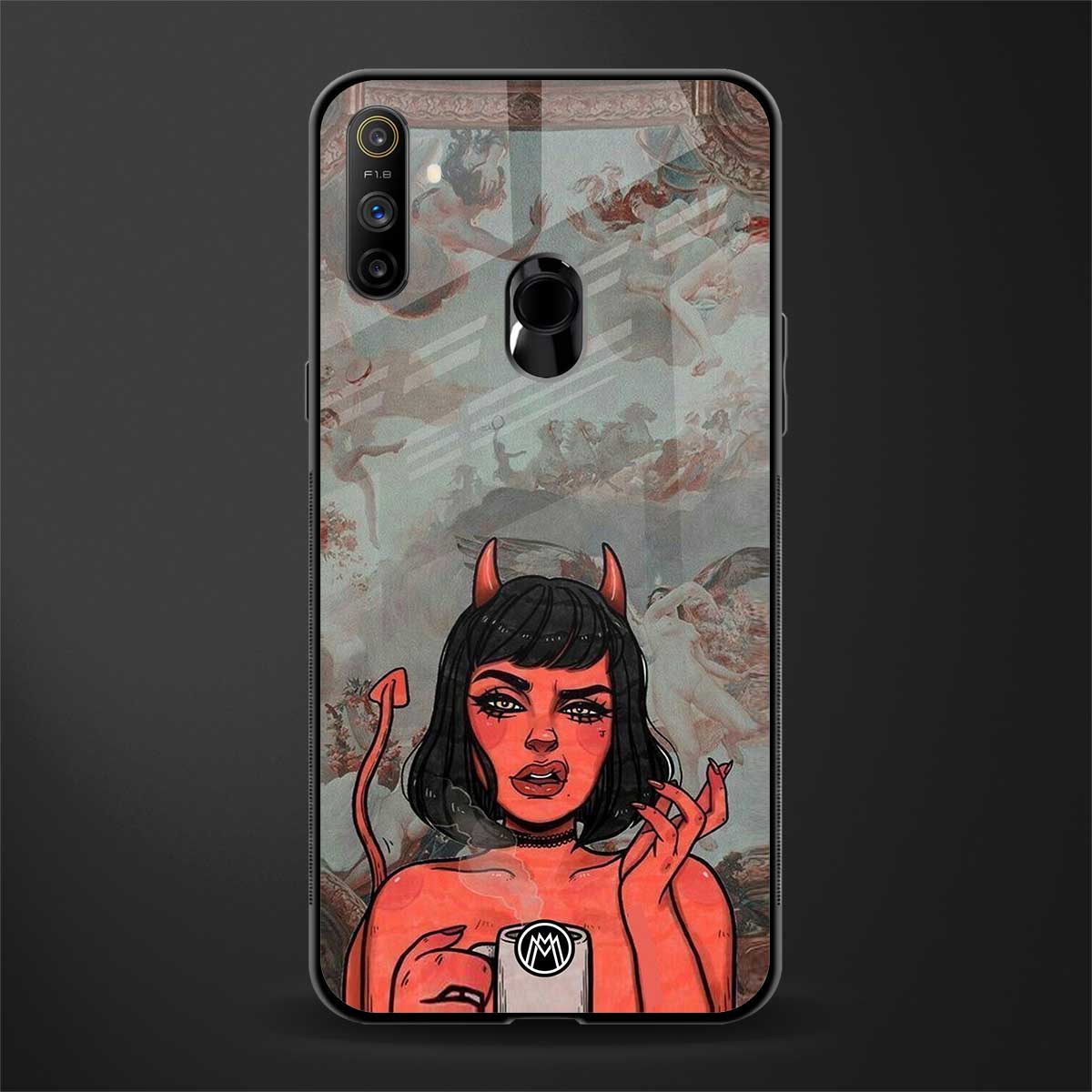 devil buys mymerchandize glass case for realme narzo 10a image