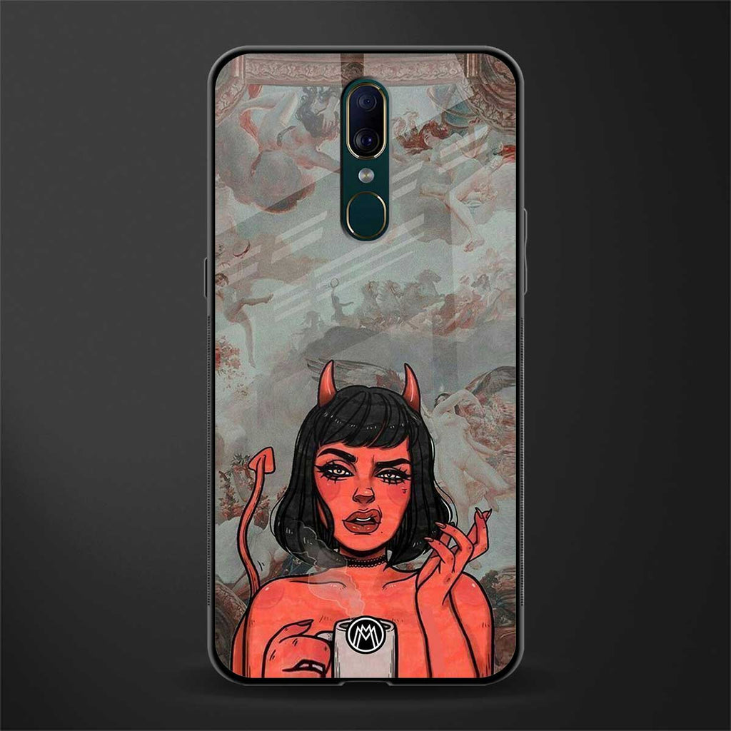 devil buys mymerchandize glass case for oppo a9 image